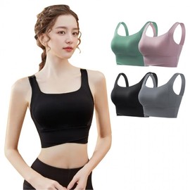 HL] Firm Bra Top for Pilates & Pole Dance Activewear Sportswear 01. Purple/M