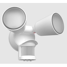 RAB LU160W Luminator Field-Adjustable Motion Sensing Floodlight, 3000K-5000K, Integrated Photocell (White)