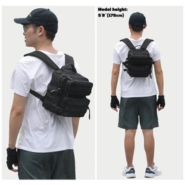 FLWVOG 9L Mini Backpack for Men and Women, Small Backpack for Gym Hiking Travel Sports Running, A05-purple, Small, Mini Tactical Backpack