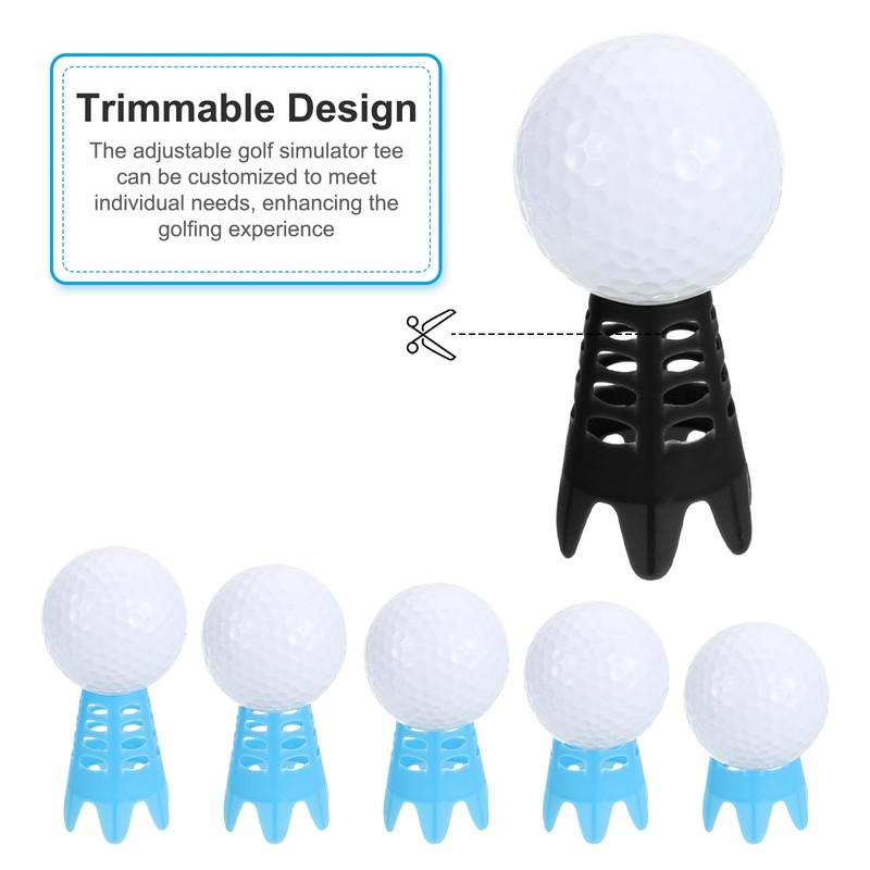 PATIKIL Golf Simulator Tees, 18Pcs Plastic Golf Tees Mat Practice