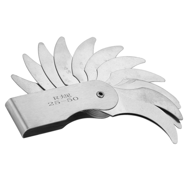 Stainless Steel Radius Fillet Gauge External Internal Concave Convex Measuring