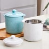 Lyellfe Ceramic Bacon Grease Container, 1.2L/40 Oz Oil Filter Pot