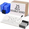 Dry Erase Boards 25 Pack, 9"x12" Double Sided Small Whiteboards