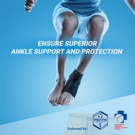 LP SUPPORT 728CA Extreme Ankle Support - CoolPrene Breathable Compression Sleeve to Support and Protect Ankle (Black - XL)