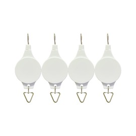 Lythor Pack Plant Hook Pulley, Retractable Plant Hanger Easy Reach Hanging Flower Basket for Garden Baskets Pots and Birds Feeder Hang High up and Pull Down to Water Or Feed (White 4Pack)