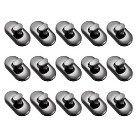 sourcing map 15pcs Turn Lock Clasp, Alloy Purse Closures Oval Twist Lock Fasteners Bag Hardware Accessories for Leather DIY Handbag Wallet Craft, Black