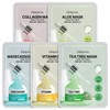 Dermal One Pack Ampoule Serum Mask Pack, 5 Types, 50 Sheets, Highly Concentrated Low Molecular Collagen Ceramide, Inner Elasticity, Inner Moisturizing / 더말 원팩 앰플 세럼 마스크팩 5종 50매 저분자 콜라겐 세라마이드 속탄력 속보습 고농축