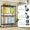 FUTASSI P3 Plus Rolling Clothes Rack, Clothing Racks for Hanging
