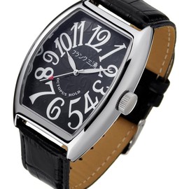 Frank Miura Reprinted Japanese 4 Major Brand No. 6 Unit Wristwatch, Watch, Quartz, hyper black, Classic