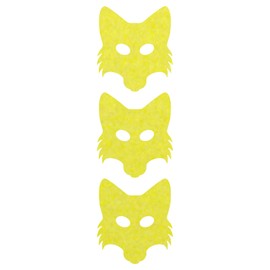 LiteMark Reflective Lemon Yellow 2 Inch Fox Sticker Decals for Hard Hats, Helmets, Tool Boxes and More - Pack of 3