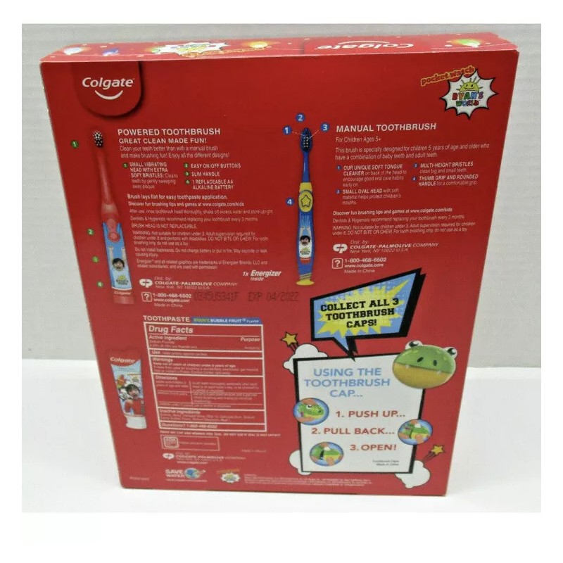 Colgate Ryans World Funtastic Gift Set 3 PC Pack +