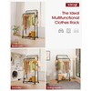Sakugi Clothes Rack - Double Rods Clothing Rack with Mesh