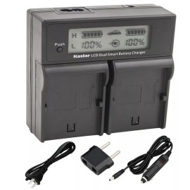 Kastar LCD Dual Fast Charger for Panasonic VW-VBG130 VBG260 VBG6 AG-AC7 HMC40 HDC-HS9