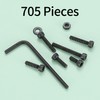 705 Piece M3 Cylinder Screws Nuts Set, Hexagon Socket Screws