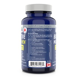 60 vcaps Bioactive Multi for Men, Full Spectrum, Multivitamin Formula, Made in Canada (60 vcaps)