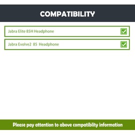 HTINDUSTRY Replacement Earpads Cushion Compatible with Jabra Elite 85H Headphones Premium Ear Pads with Softer Protein Leather/Memory Foam