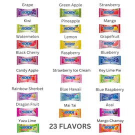HI-CHEW Variety Mix, Pack of 8 Bags - 23 Asst Flavors including Getaway Mix - Unique Fun Soft & Chewy Taffy Candy - Immensely Juicy Fruit Flavors - Individually Wrapped for Sharing