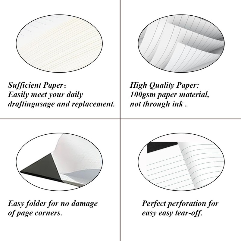 Yaridar Large Lined Paper Pad - 22" x 17" Ruled