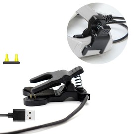 Black USB Port Compatibility Backup Chargers, 2-Pin 3mm 4mm Clip Type Charging Cable USB Charger Adaptor for Child Smart Watch Wristbands Portable Power Banks