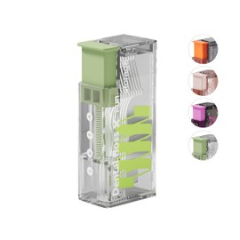 Green Toothpicks Sticks with Travel Case, Floss Pick Dispenser refillable, Automatic Floss Organizer with Adult Floss Sticks 10 Count (Green)