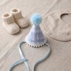 Eaasty 5 Pcs Mini Hydrangea Blue Gingham Stripe Party Hats