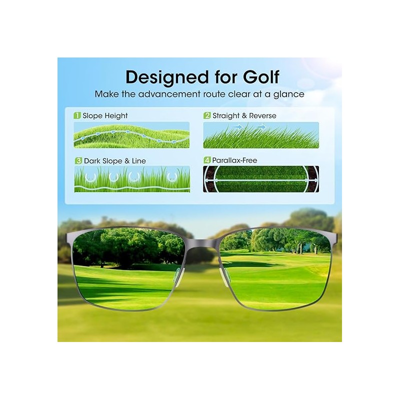 Golf Sunglasses for Men Polarized Lenses for Green Reading, UV400,