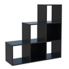 OSCHF Ladder Cube Storage Bookcase - Wooden L-Shaped 3-Tier Corner