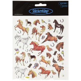 Tattoo King Multi-Colored Stickers-Thoroughbred Horses