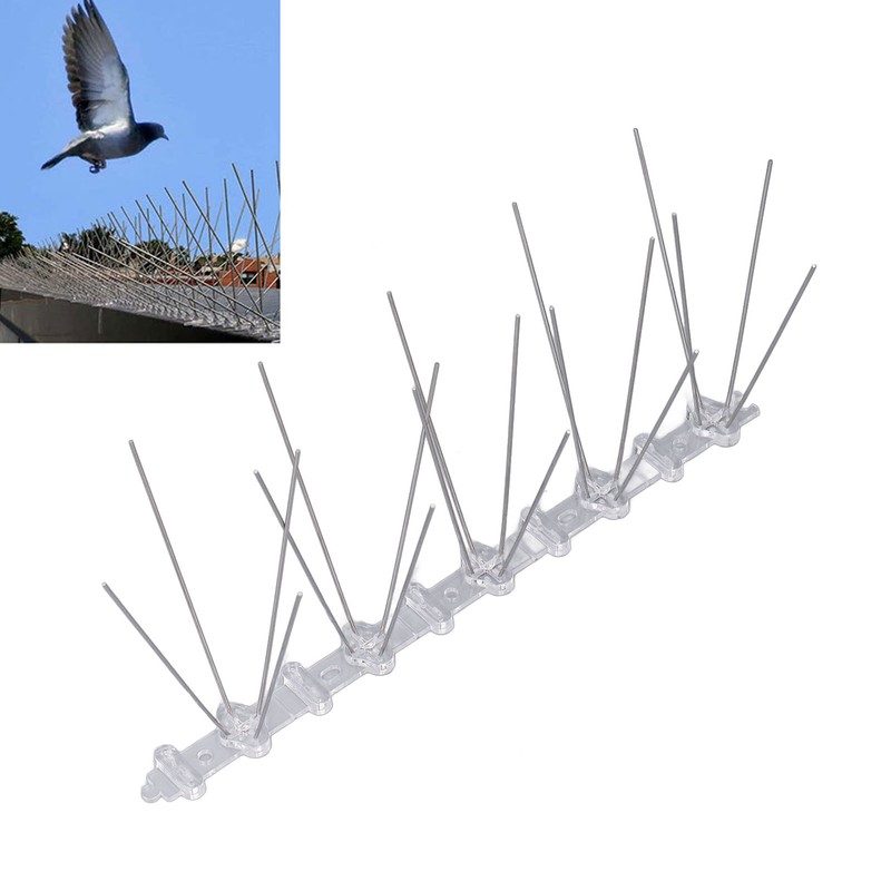 Bird Spikes 304 Stainless Steel Wire Rust Proof Plastic Base