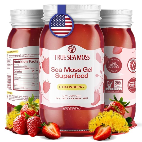 TrueSeaMoss Wildcrafted Irish Sea Moss SuperFood - Made with Premium