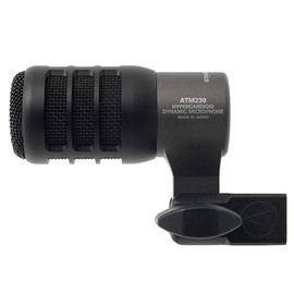 Audio-Technica ATM230 Dynamic Microphone ATM230 / Hypercar Dioid / Snare Drum / Rack Tum / Floor Tom / Low / Medium Music Instrument / Drum Mount Included / Microphone Pouch Included ATM230 Black