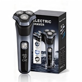 Afeitadora Eléctrica Inteligente con Pantalla LED, Lavable en su Totalidad, Recortadora Multifuncional para Barba, Nariz y Cabello
