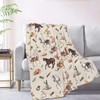 Nmbvcxz Horses Fleece Blanket 50"x40"