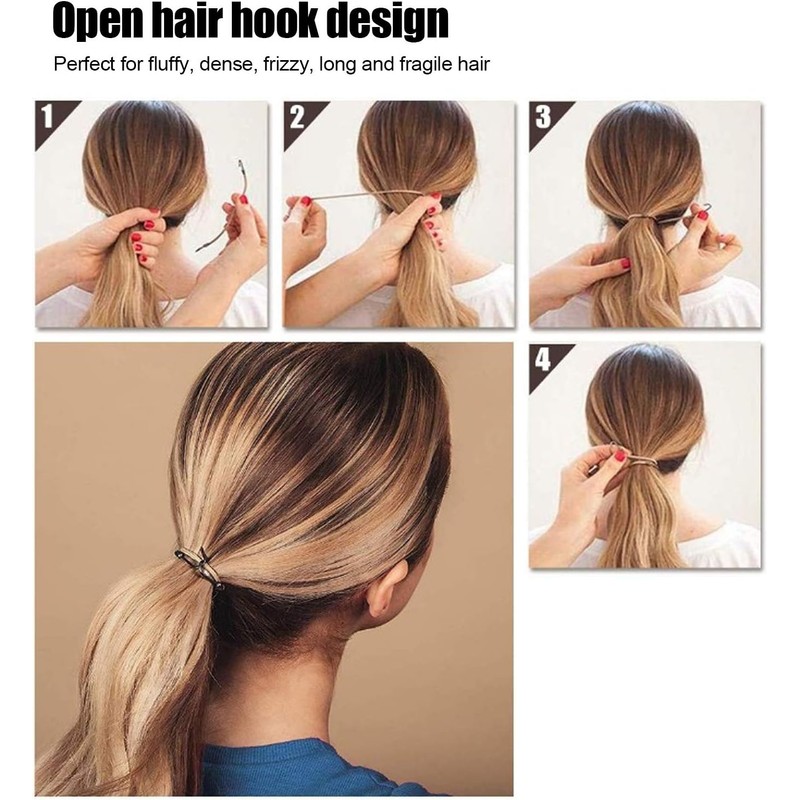 Ganchos Abiertos para el Cabello 20 Piezas, Pinzas para Coleta