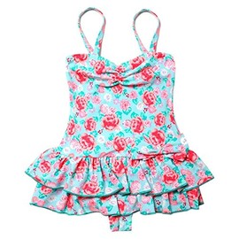 La-V Girls Swimming Costume, Flowered
