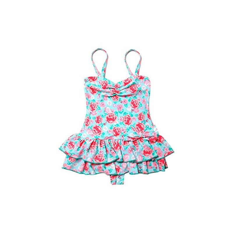 La-V Girls Swimming Costume, Flowered