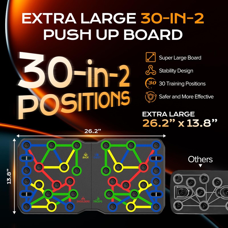 AERLANG Push Up Board, Portable Multi-Function Foldable Push Up Bar,