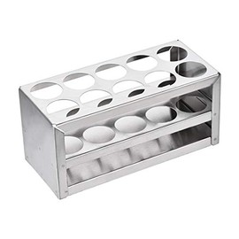 sourcing map Stainless Steel Test Tube Holder Rack 10 Holes 3 Layers for 26-30 mm Pipes