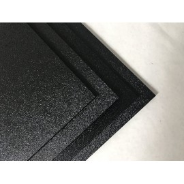 ABS Black Plastic Sheet 1/8" x 24" x 24” Textured 1 Side Vacuum Forming (Pack of 4)