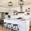 Bosomfr Semi Flush Mount 4-Light Black Ceiling Light, Modern Farmhouse