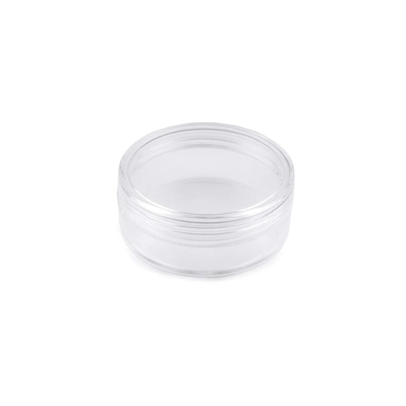 cyclingcolors 2 x Plastic Containers Clear Round Container Bottle Glitter