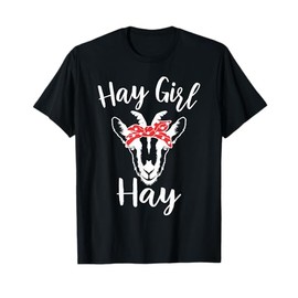 Hay Girl Hay Funny Goat Lover for Girls T-Shirt Small
