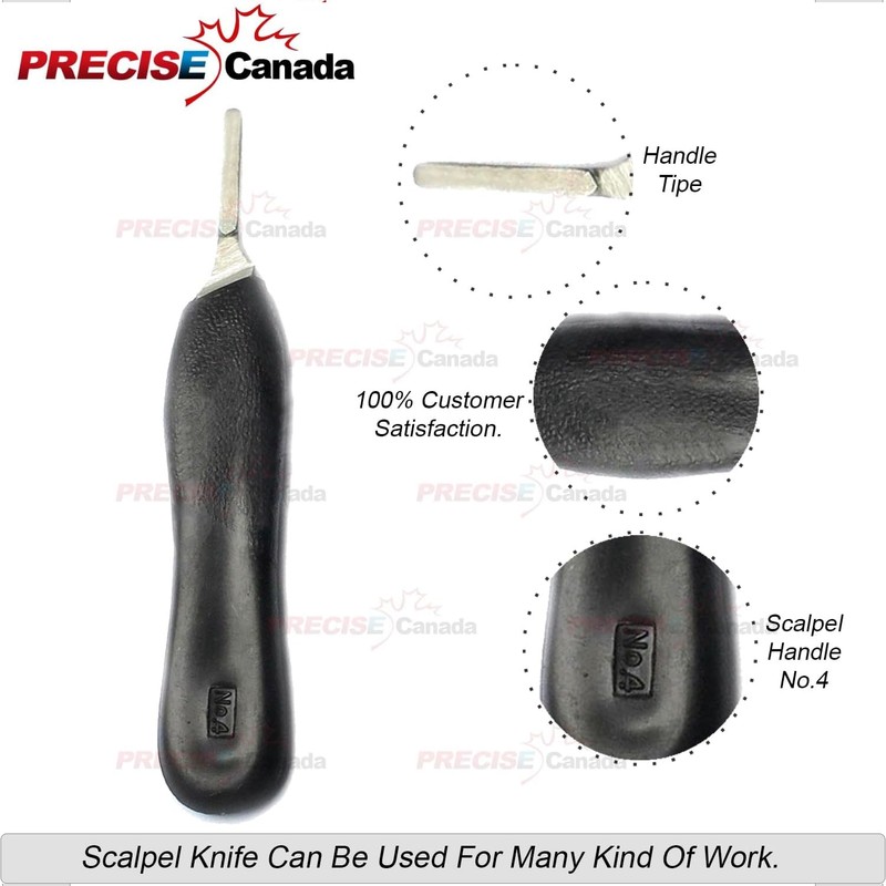PRECISE CANADA 50 Pcs Black Color Plastic Handle, Scalpel Handle