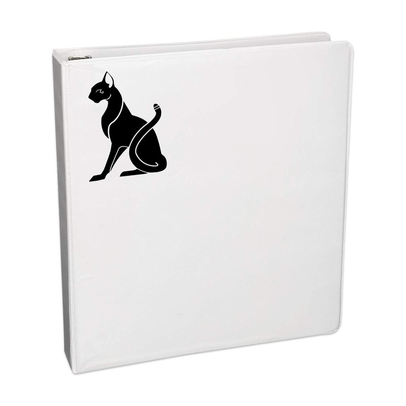 Pharaoh Cat Decal Notebook Car Laptop 5.5" (Black)