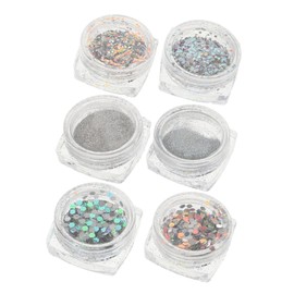 Baluue Nail Enhancement Glitter Iridescent Nail Art Sequins Diamond Glitter Powder for DIY Pedicure