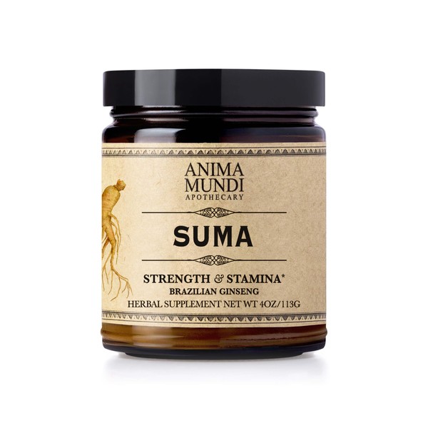 Anima Mundi Suma Brazilian Ginseng Root Powder - Superfood Energy Support Powder - Energizing Herbal Supplement Powder - Add to Smoothies, Tea, Coffee & More (4oz / 113g)