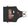 Barber Apron Multi Pocket Waterproof Black Chef Aprons for Art