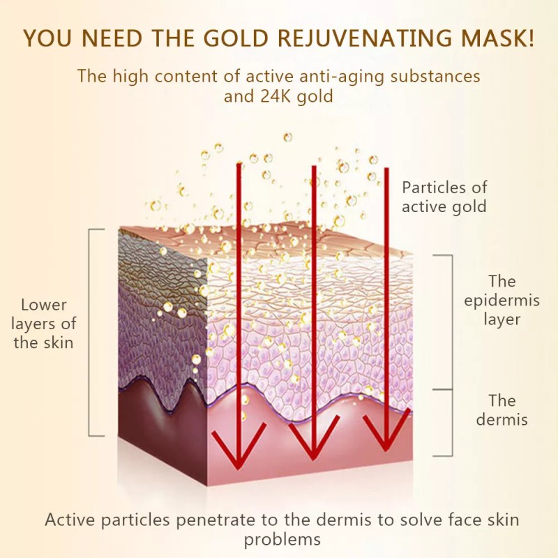 Aichun Beauty Gold Caviar Peel off Mask Face Rejuvenation Moisturizing