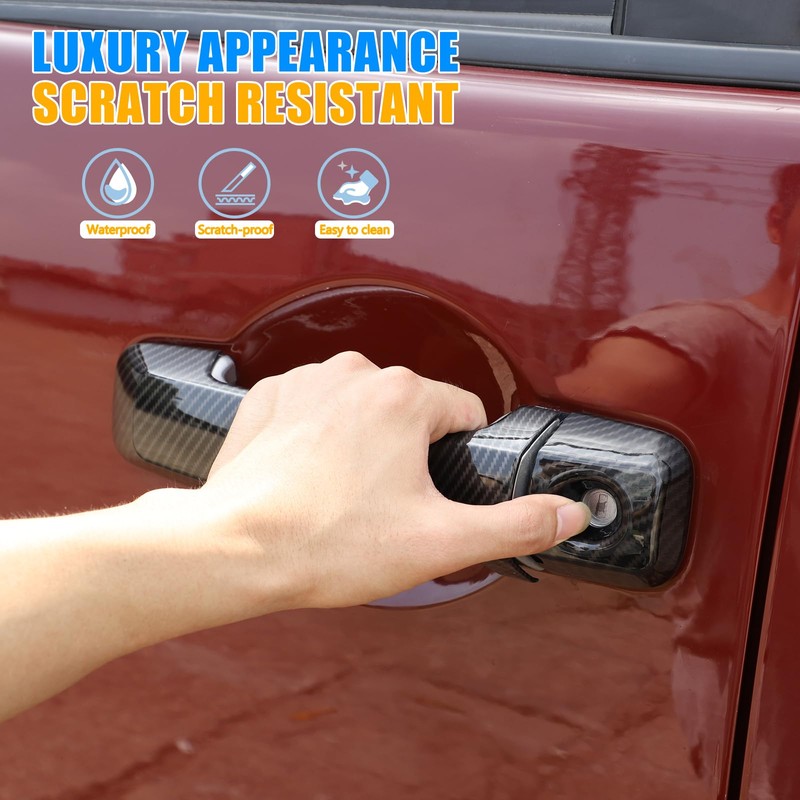 LLKUANG ABS Car Exterior Door Handle Decorative Cover Trim Fit
