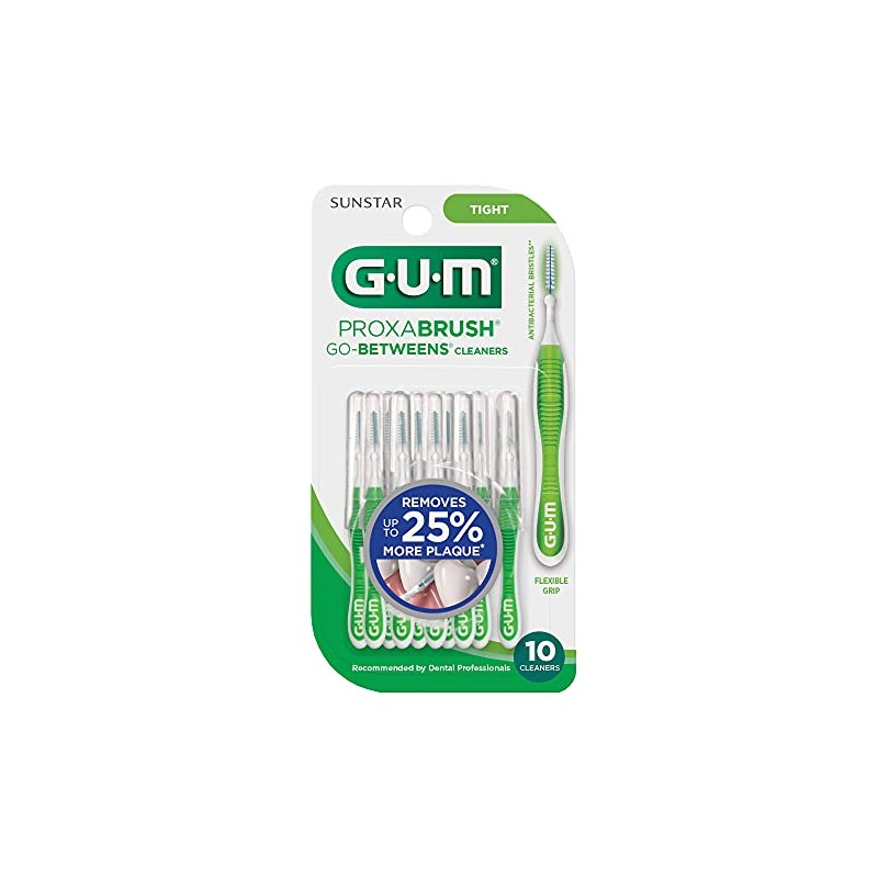 GUM-872H Sunstar Proxabrush Go-Betweens Cleaners Tight, 10 Count